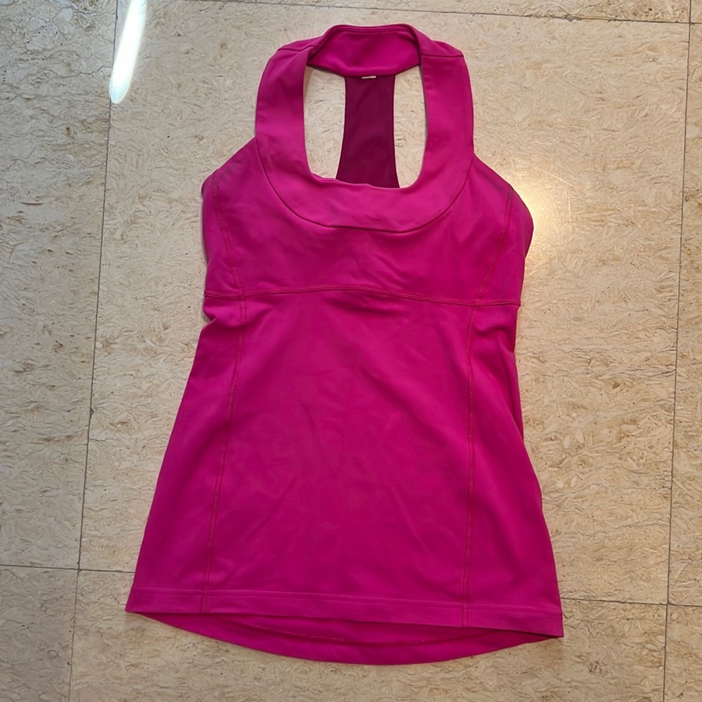 Pink lululemon tank size 6